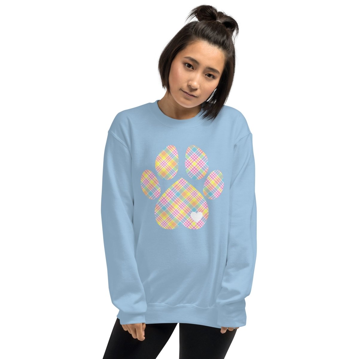 Easter Plaid Dog Paw Sweatshirt