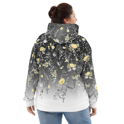 Grey Floral Dog Mom Hoodie
