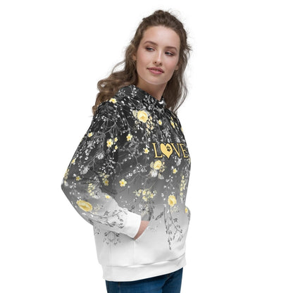 Grey Floral Dog Mom Hoodie