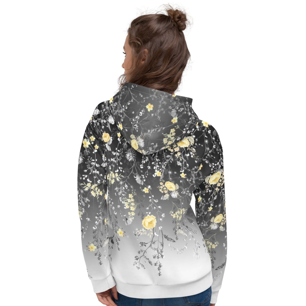 Grey Floral Dog Mom Hoodie