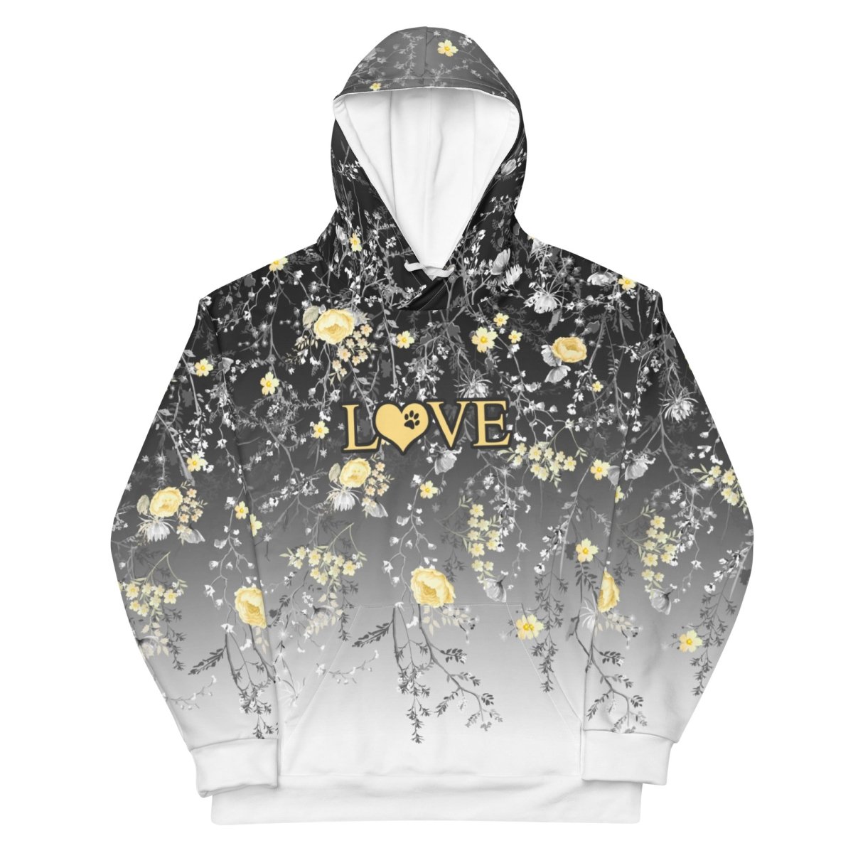Grey Floral Dog Mom Hoodie