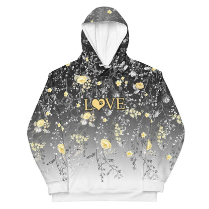 Grey Floral Dog Mom Hoodie