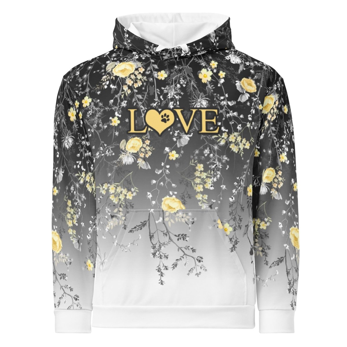 Grey Floral Dog Mom Hoodie