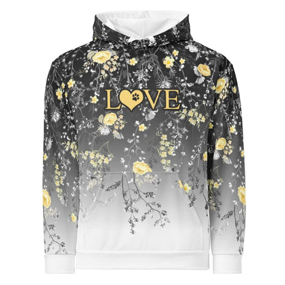 Grey Floral Dog Mom Hoodie