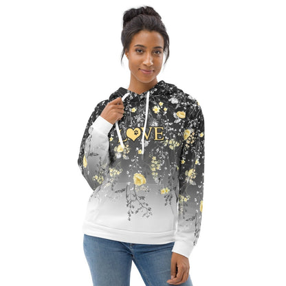 Grey Floral Dog Mom Hoodie