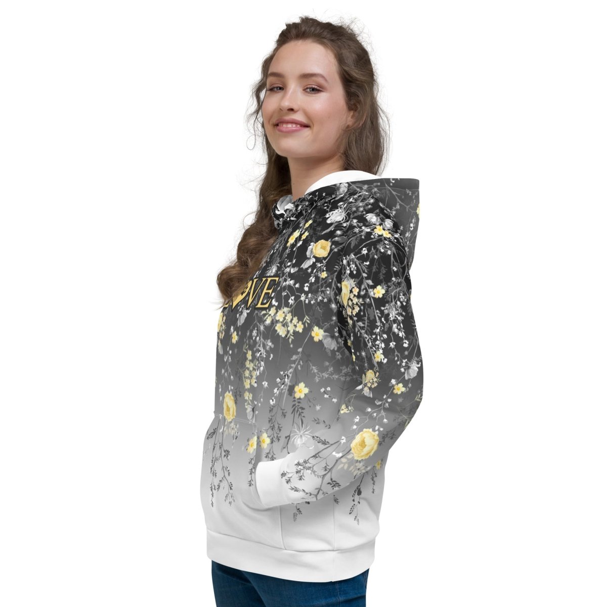 Grey Floral Dog Mom Hoodie