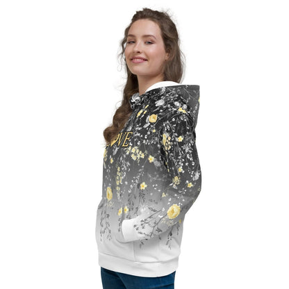 Grey Floral Dog Mom Hoodie