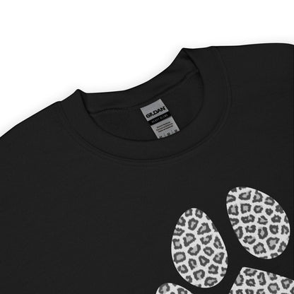 Grey Leopard Print Dog Paw Sweatshirt