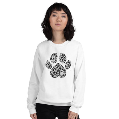 Grey Leopard Print Dog Paw Sweatshirt