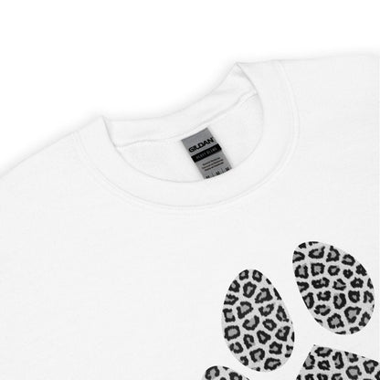 Grey Leopard Print Dog Paw Sweatshirt