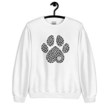 Grey Leopard Print Dog Paw Sweatshirt
