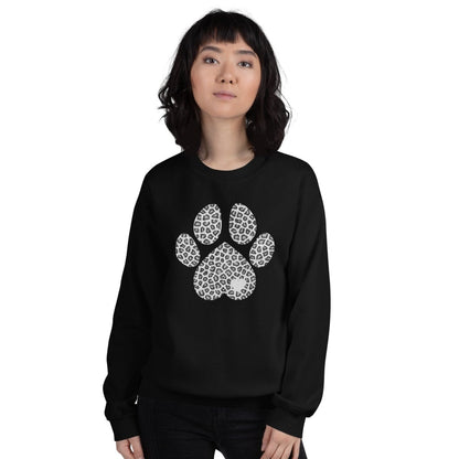Grey Leopard Print Dog Paw Sweatshirt