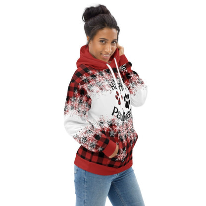 Happy Pawlidays Red Plaid Hoodie