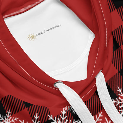 Happy Pawlidays Red Plaid Hoodie