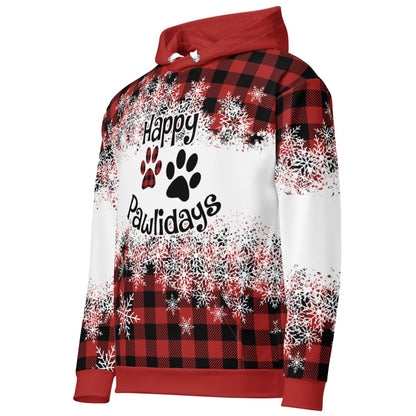 Happy Pawlidays Red Plaid Hoodie