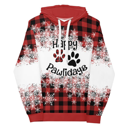 Happy Pawlidays Red Plaid Hoodie