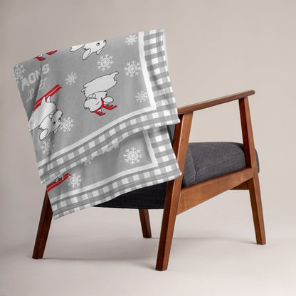 Let It Snow Dogs Throw Blanket