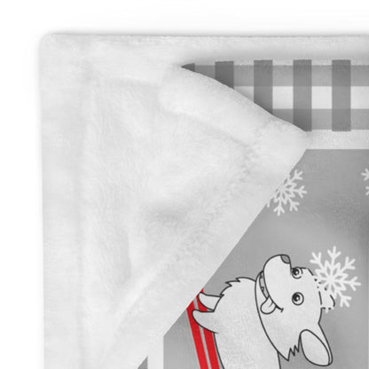 Let It Snow Dogs Throw Blanket