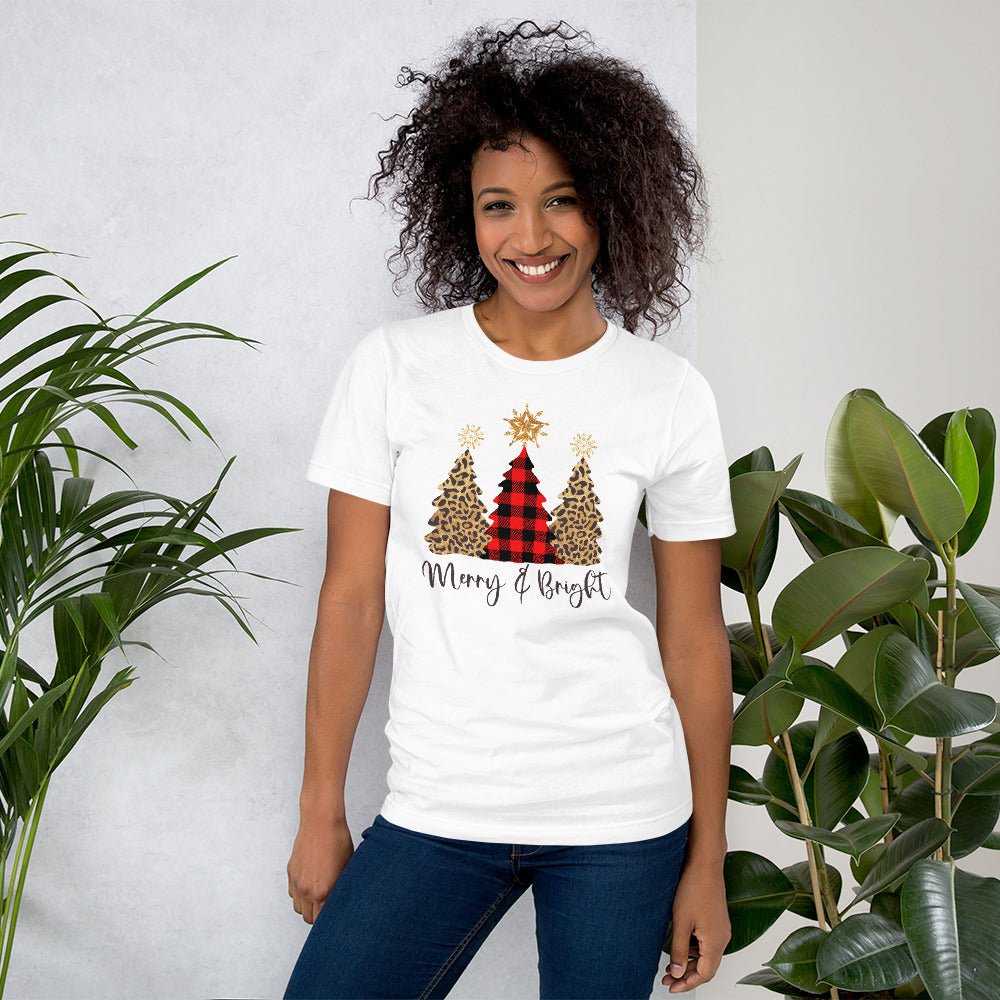 Merry & Bright Plaid Trees T-Shirt