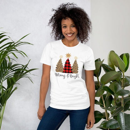Merry & Bright Plaid Trees T-Shirt