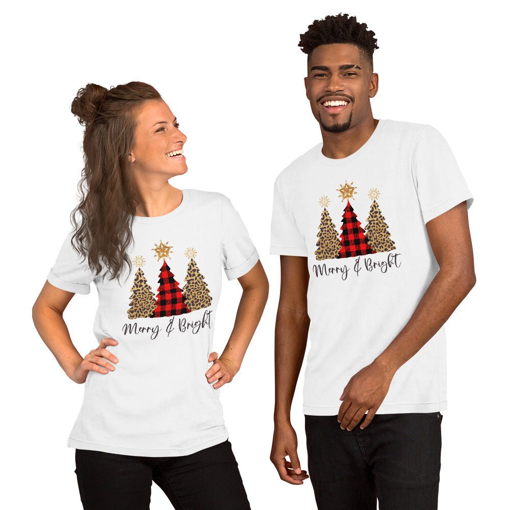 Merry & Bright Plaid Trees T-Shirt