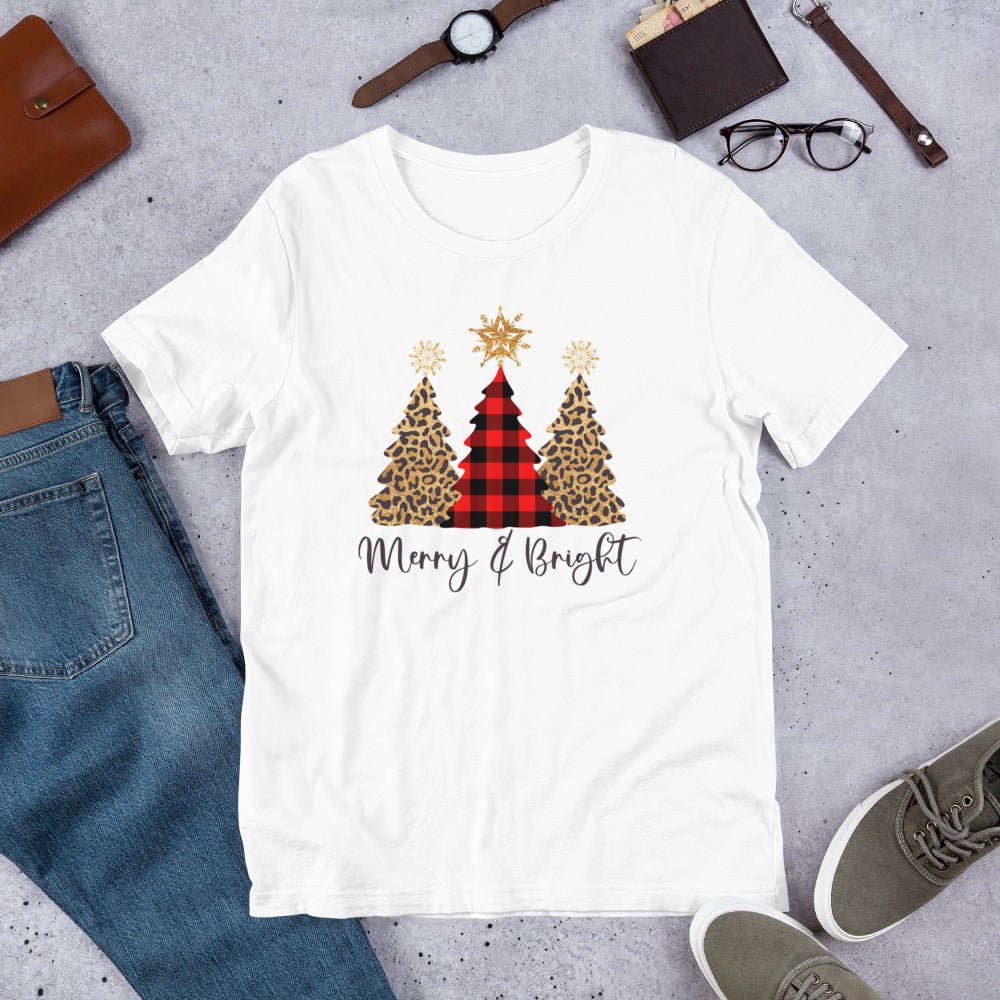 Merry & Bright Plaid Trees T-Shirt