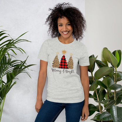 Merry & Bright Plaid Trees T-Shirt