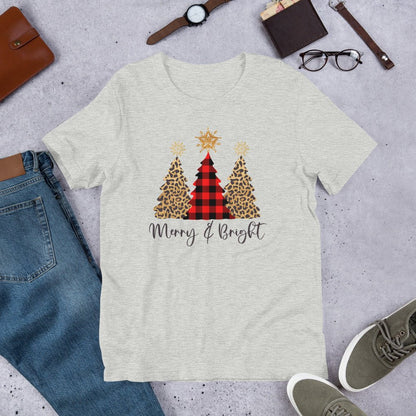 Merry & Bright Plaid Trees T-Shirt
