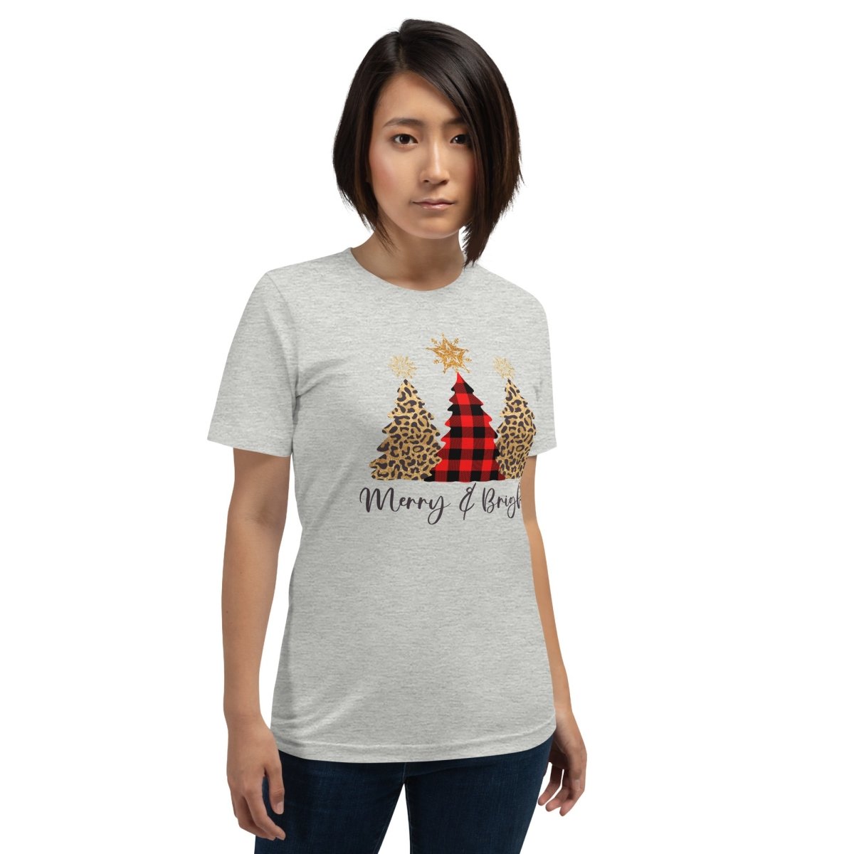 Merry & Bright Plaid Trees T-Shirt