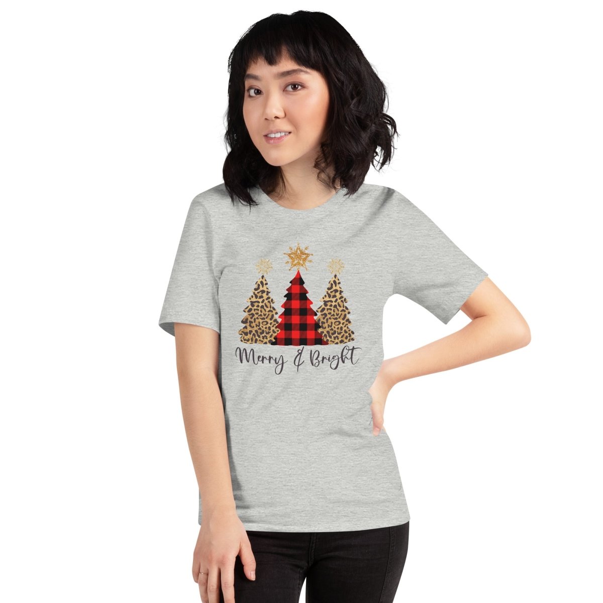 Merry & Bright Plaid Trees T-Shirt
