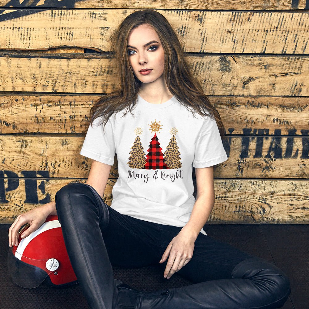 Merry & Bright Plaid Trees T-Shirt