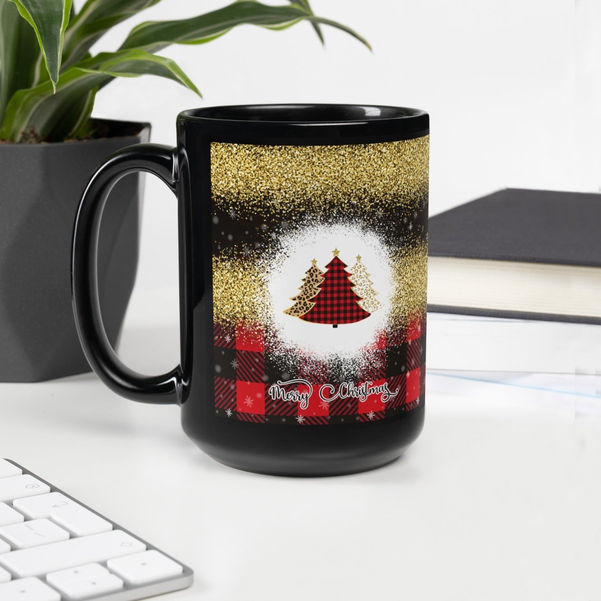 Merry Christmas Buffalo Plaid Mug