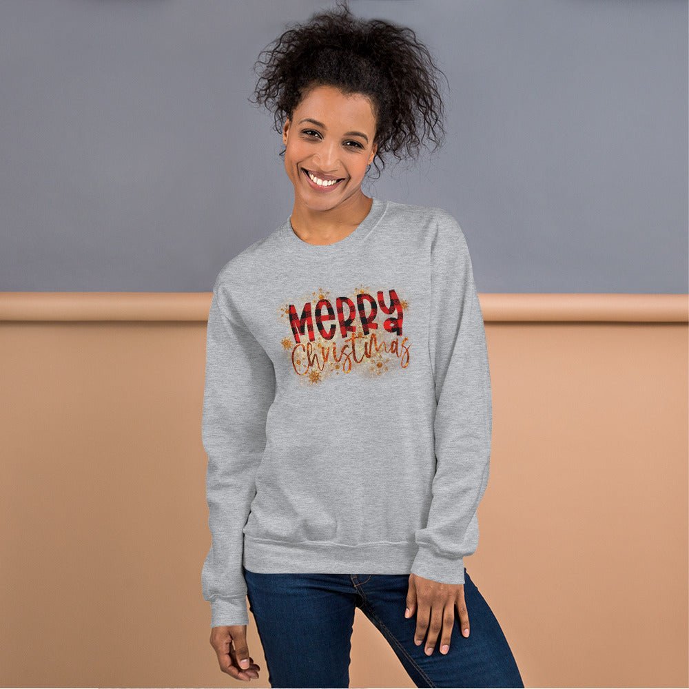 Merry Christmas Buffalo Plaid Sweatshirt