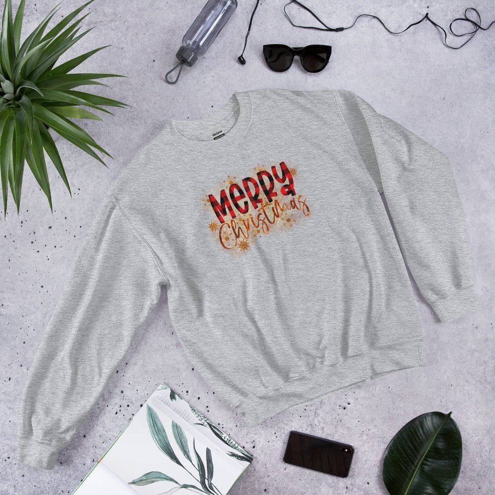 Merry Christmas Buffalo Plaid Sweatshirt
