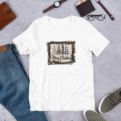 Merry Christmas Leopard Trees T-Shirt