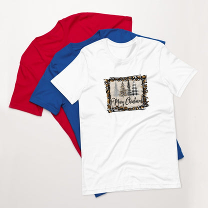 Merry Christmas Leopard Trees T-Shirt