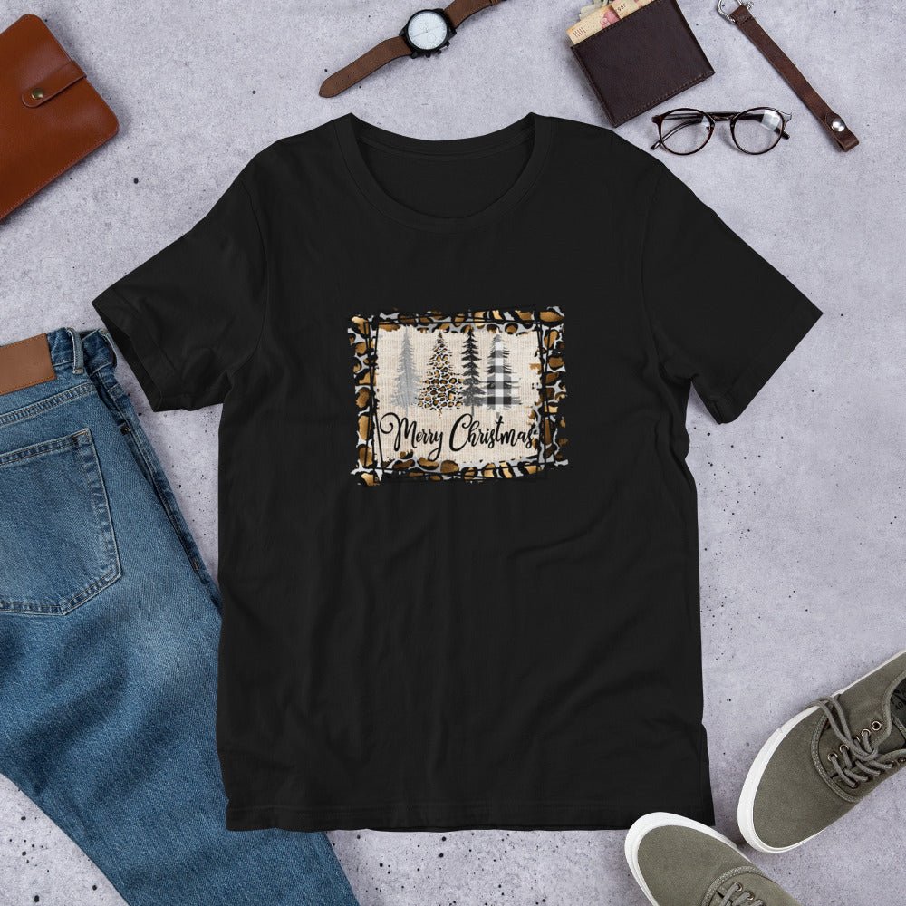 Merry Christmas Leopard Trees T-Shirt