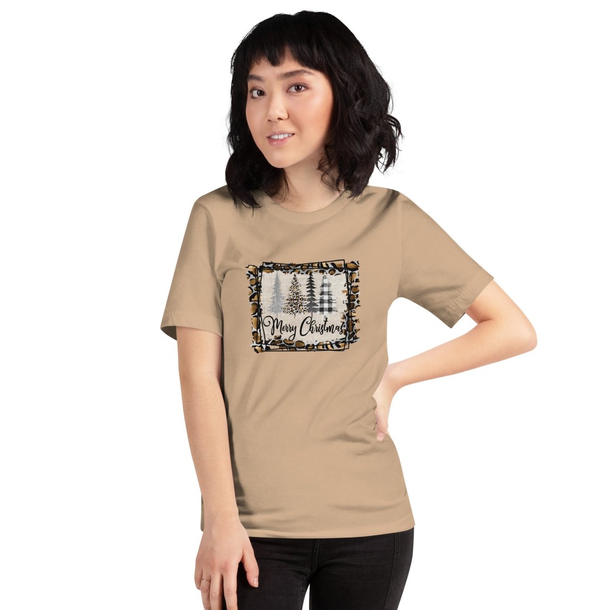 Merry Christmas Leopard Trees T-Shirt