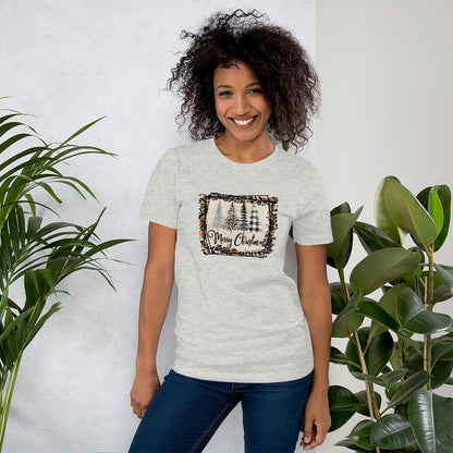 Merry Christmas Leopard Trees T-Shirt