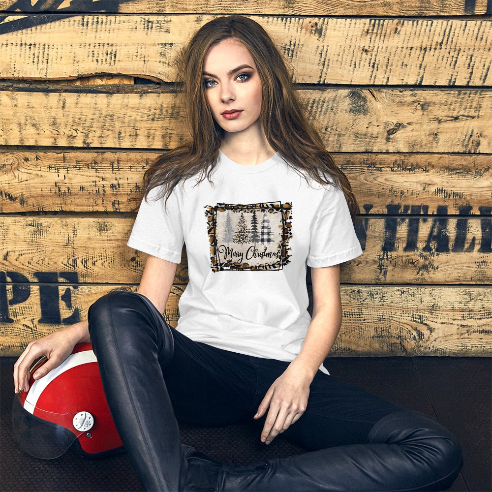 Merry Christmas Leopard Trees T-Shirt