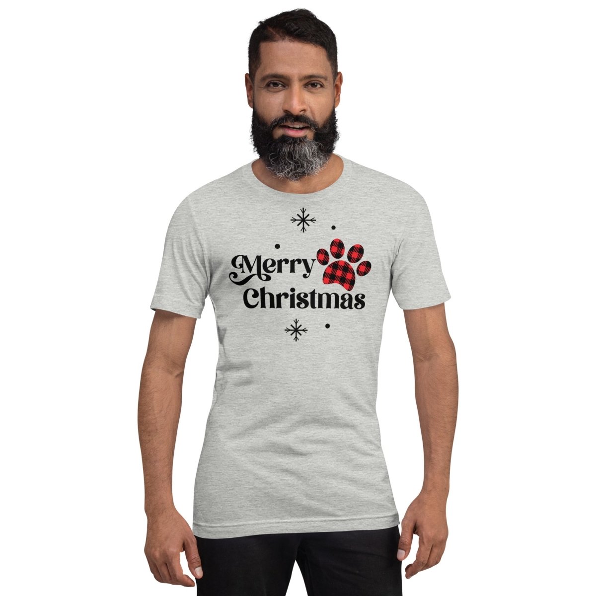 Merry Christmas Plaid Paw T-Shirt