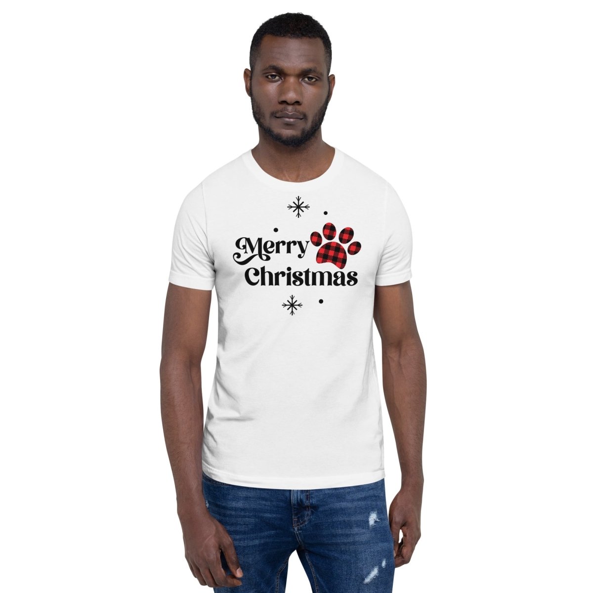 Merry Christmas Plaid Paw T-Shirt