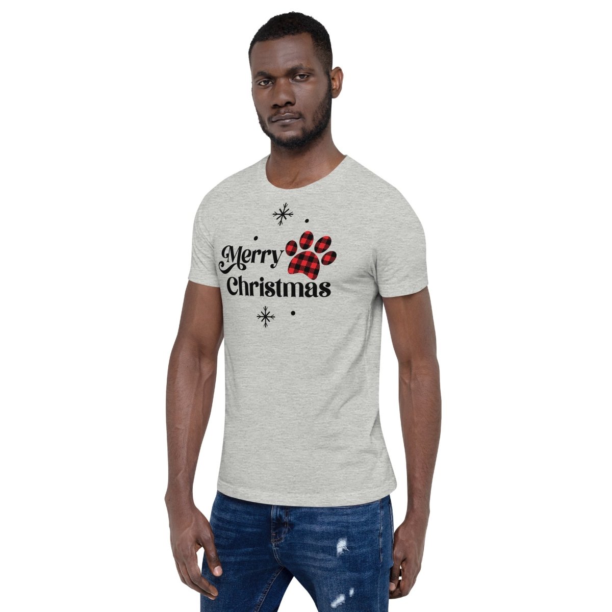 Merry Christmas Plaid Paw T-Shirt