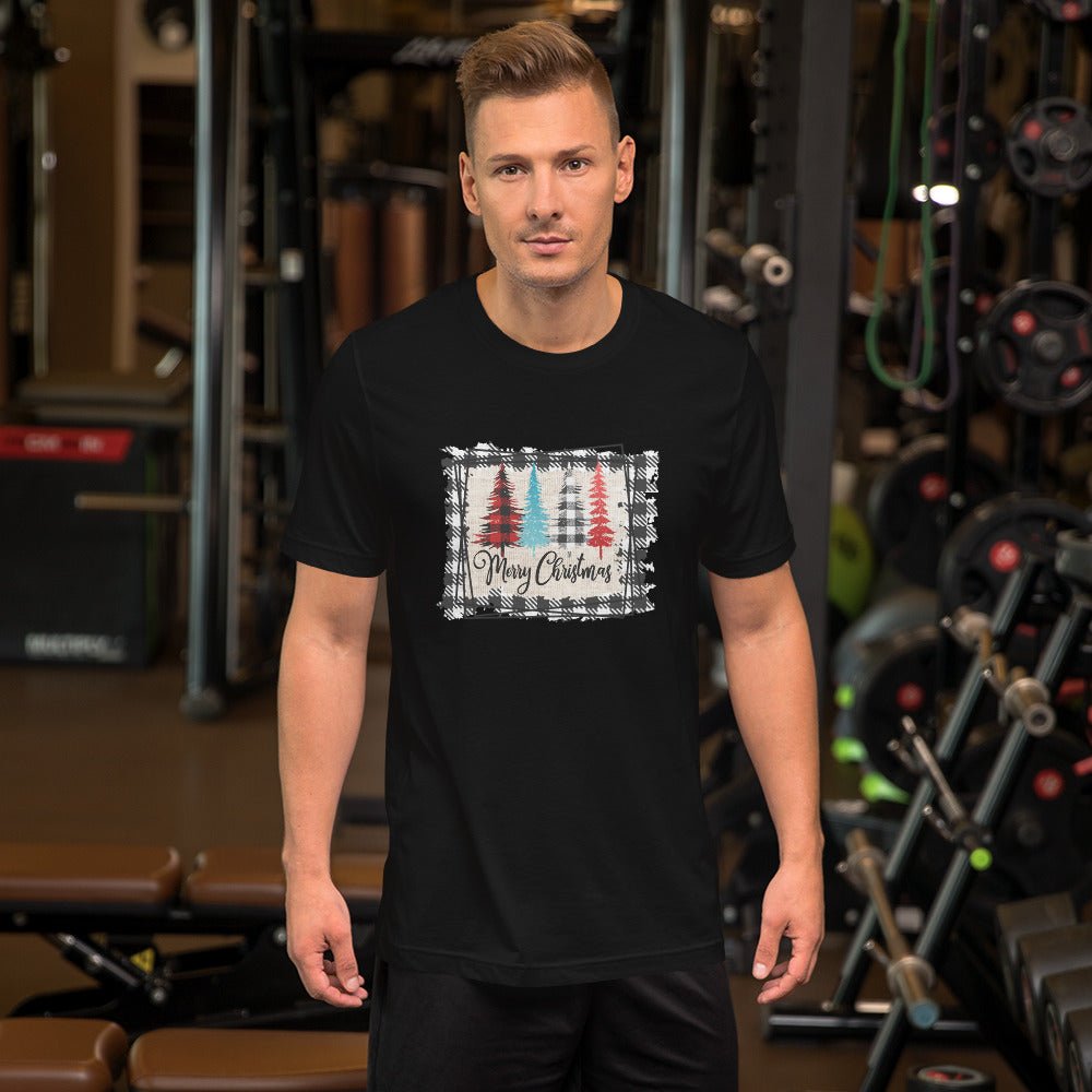 Merry Christmas Plaid Trees T-Shirt