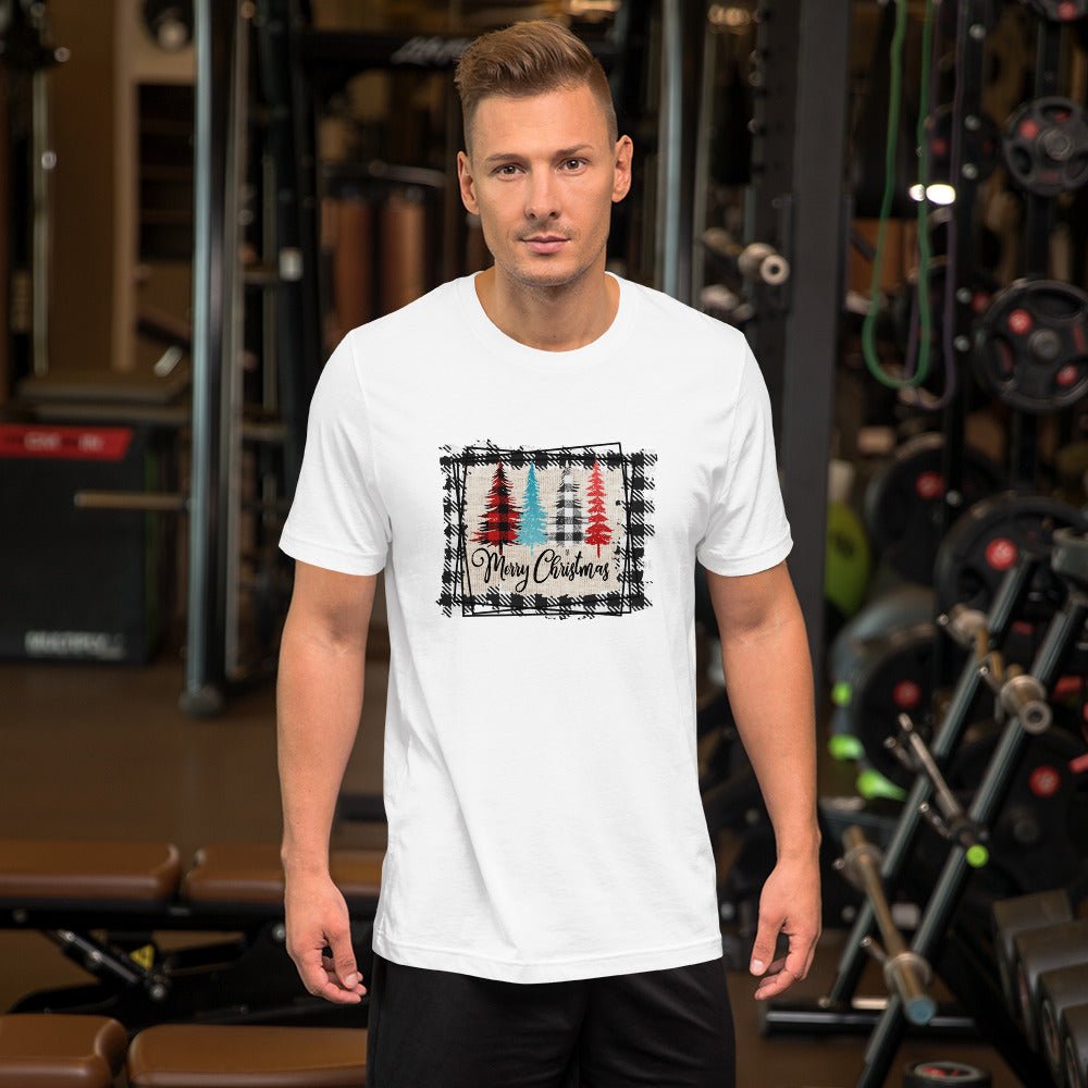 Merry Christmas Plaid Trees T-Shirt