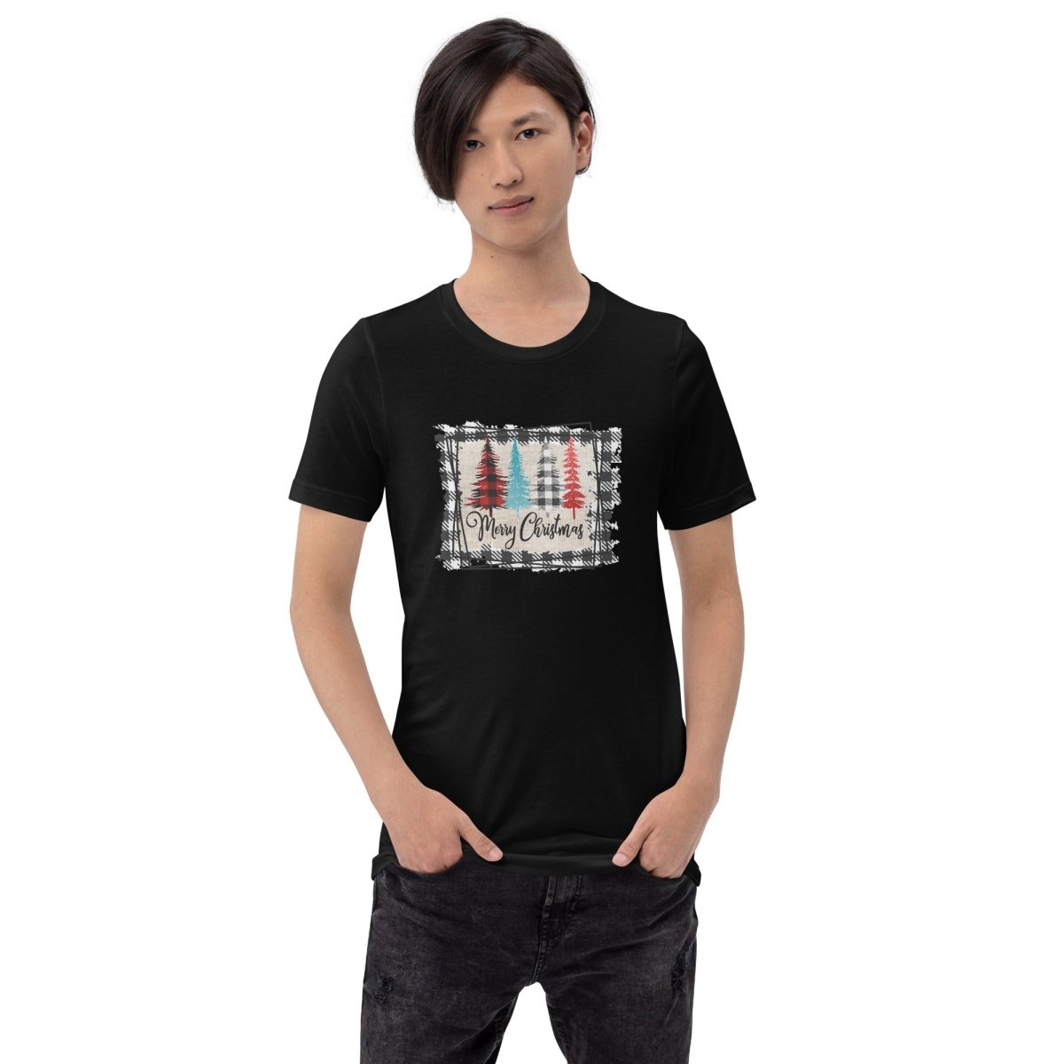 Merry Christmas Plaid Trees T-Shirt
