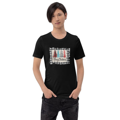 Merry Christmas Plaid Trees T-Shirt