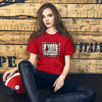 Merry Christmas Plaid Trees T-Shirt