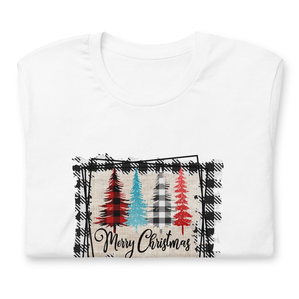 Merry Christmas Plaid Trees T-Shirt
