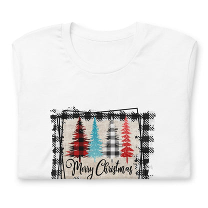 Merry Christmas Plaid Trees T-Shirt